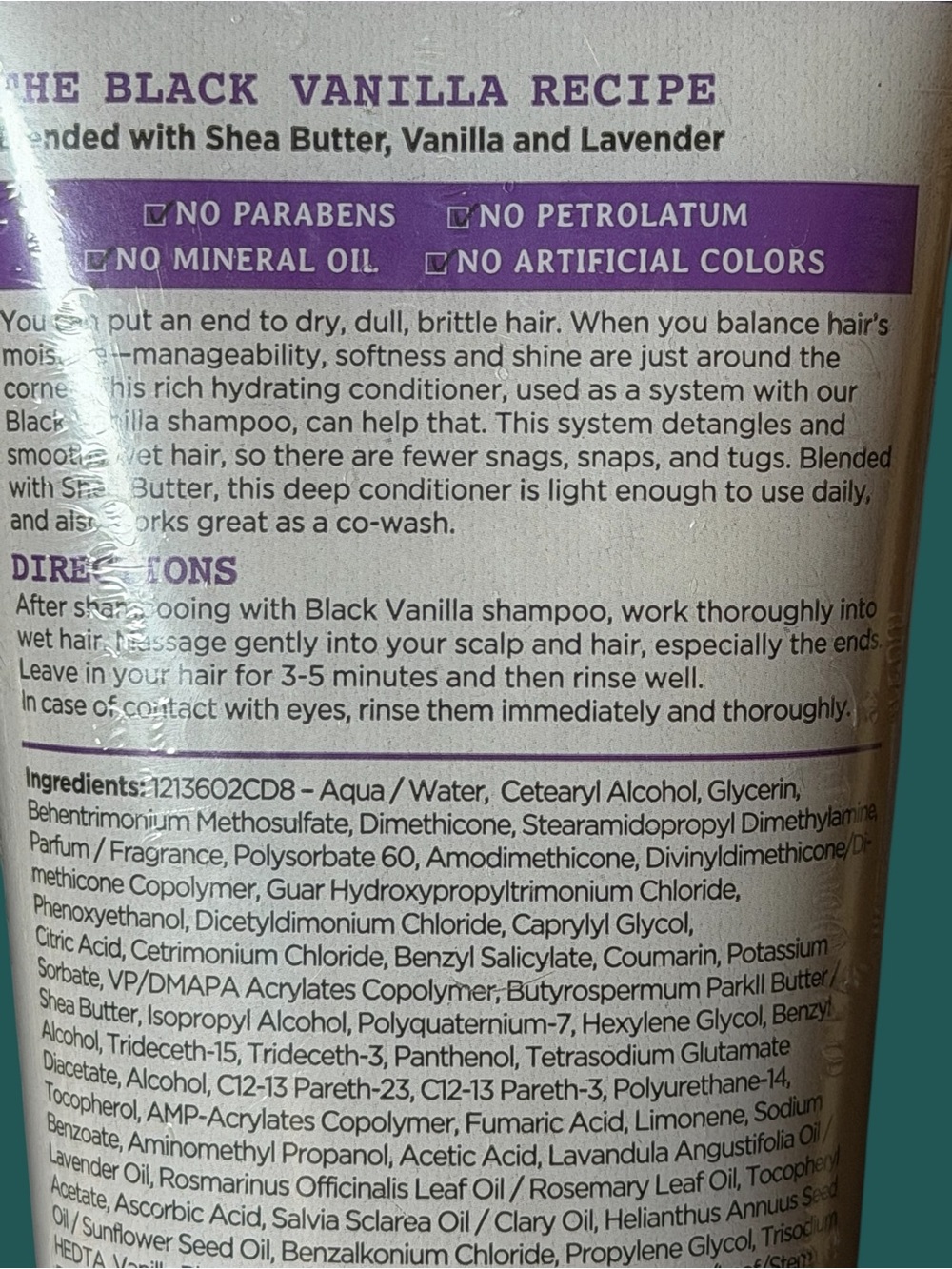 Black Vanilla Luscious Moisture Conditioner - 8.5 fl. oz. SEALED! - Picture 8 of 8